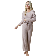 Load image into Gallery viewer, Solid Marshmallow V-Neck Lounge Set - Coco