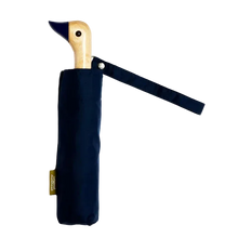 Load image into Gallery viewer, Navy Compact Duck Umbrella