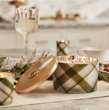Load image into Gallery viewer, Frasier Fir Frosted Plaid 3 Wick Candle