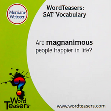 Load image into Gallery viewer, Wordteasers SAT/ACT Challenging Conversation Starter