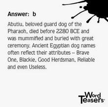Load image into Gallery viewer, About Dogs Wordteaser TRIVIA game