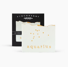 Load image into Gallery viewer, Aquarius Hand-Pressed Vegan White Tea Scented Boxed Soap