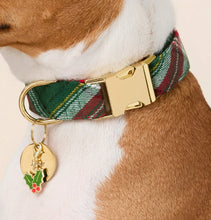 Load image into Gallery viewer, Holly Jolly Plaid Flannel Dog Collar