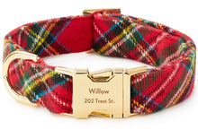 Load image into Gallery viewer, Tartan Plaid Flannel Dog Collar
