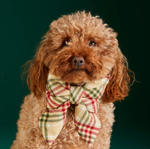 Load image into Gallery viewer, Holly Jolly Plaid Flannel Lady Bow Collar