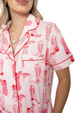 Load image into Gallery viewer, Light Pink Western Boots All Over PJ Short Set