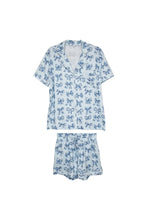 Load image into Gallery viewer, Light Blue Toile Coquette Bows Lounge PJ Set