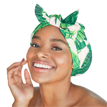 Load image into Gallery viewer, Palm Leaves Elevated Shower Cap