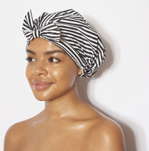 Load image into Gallery viewer, Striped Elevated Shower Cap