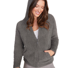 Load image into Gallery viewer, Cozy Chic Women's Relaxed Zip-up Hoodie - Carbon
