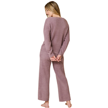 Load image into Gallery viewer, Solid Marshmallow V-Neck Lounge Set - Driftwood
