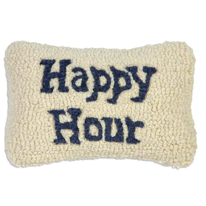 Happy Hour White Pillow