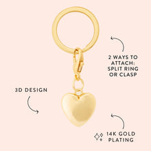 Load image into Gallery viewer, Heart of Gold Collar Charm
