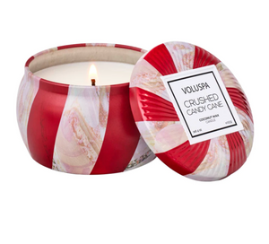 Crushed Candy Cane Mini Tin Candle