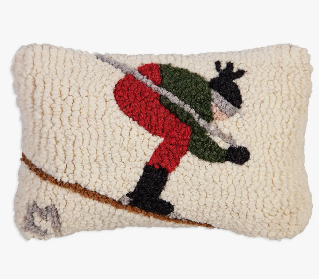 Downhill Skier Pillow