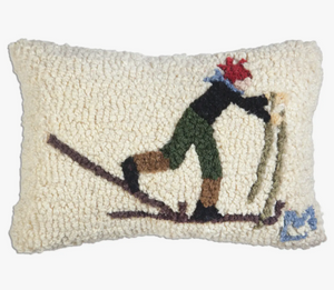 Back Country Skier Pillow