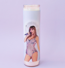 Load image into Gallery viewer, Taylor Swift Prayer Candle (Purple)
