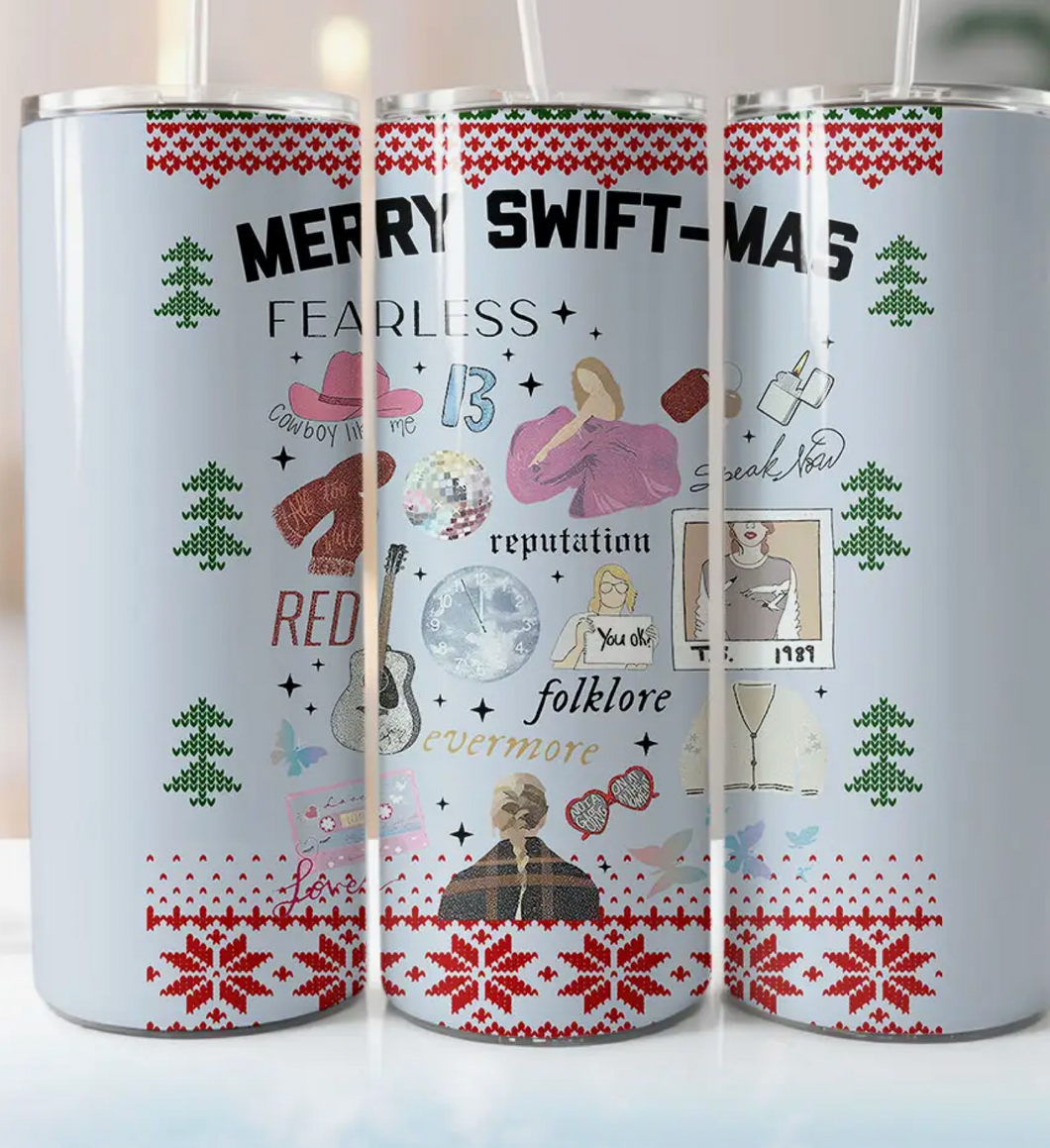 Merry Swiftmas 20 oz Skinny Tumbler