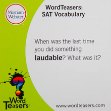 Load image into Gallery viewer, Wordteasers SAT/ACT Challenging Conversation Starter
