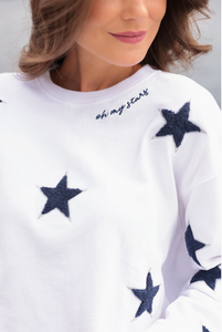 Oh My Stars! Embroidered Sweatshirt