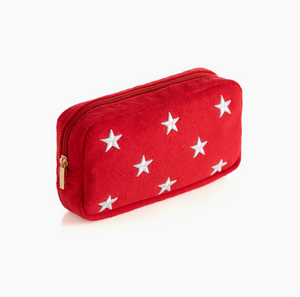 Stars Zip Pouch (Red)
