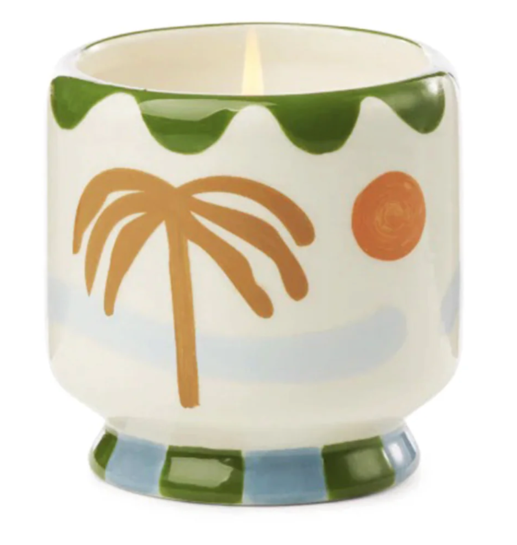 Lush Palms A Dopo Handpainted Ceramic Candle