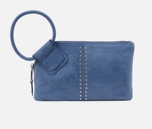 Sable Wristlet in Buffed Leather  (Azure)