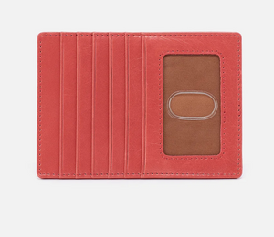 Euro Slide Card Case in Polished Leather (Cherry Blossom)