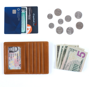 Euro Slide Card Case in Polished Leather (Black)