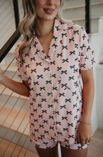 Load image into Gallery viewer, Black &amp; Pink Mini Coquette Bows Loungewear Set
