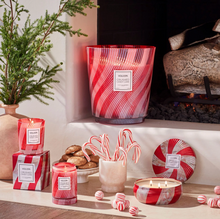 Load image into Gallery viewer, Crushed Candy Cane Mini Tin Candle
