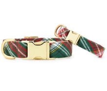 Load image into Gallery viewer, Holly Jolly Plaid Flannel Dog Collar
