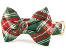 Load image into Gallery viewer, Holly Jolly Plaid Flannel Bow Tie Collar
