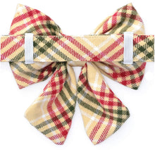 Load image into Gallery viewer, Holly Jolly Plaid Flannel Lady Bow Collar
