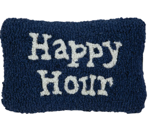 Happy Hour Blue Pillow