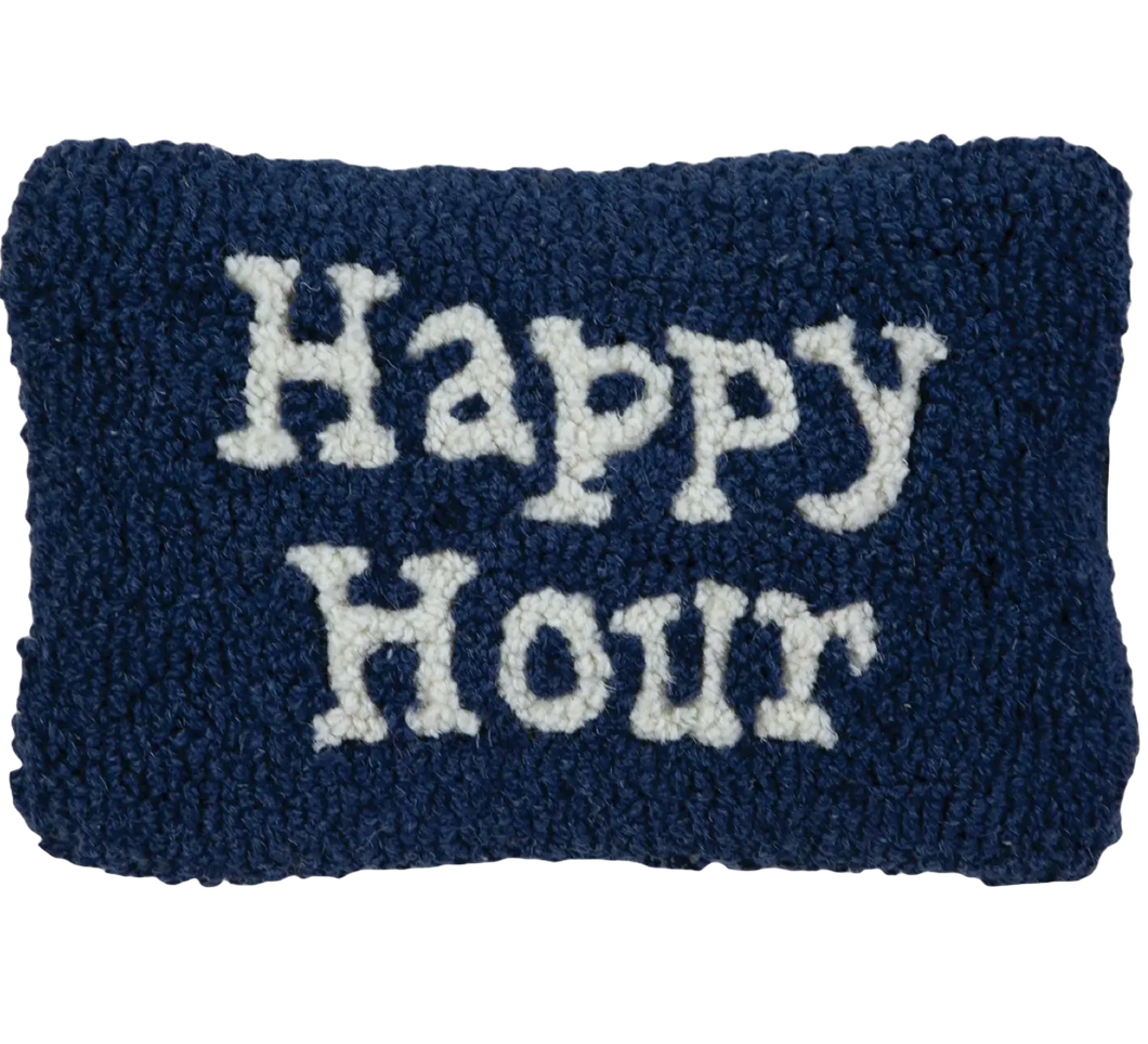 Happy Hour Blue Pillow