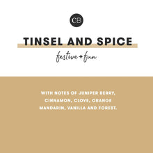 Load image into Gallery viewer, Tinsel &amp; Spice Glimmer Mini Tin Candle
