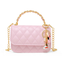 Load image into Gallery viewer, Girl's Classic Link Chain Top Handle Handbag Pink
