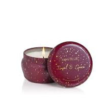 Load image into Gallery viewer, Tinsel &amp; Spice Glimmer Mini Tin Candle

