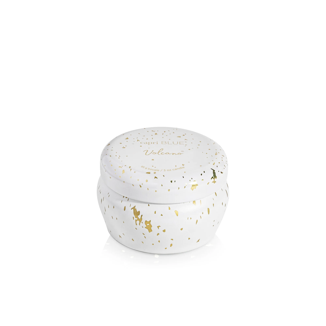 Volcano White Mini Tin Candle