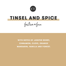 Load image into Gallery viewer, Tinsel &amp; Spice Glam Signature Candle 8oz
