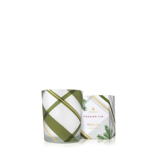 Frasier Fir Votive Candle, Plaid
