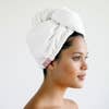 White Quick Drying Microfiber Hair Towel