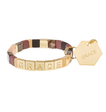 Load image into Gallery viewer, Grace Empower Bracelet -Gold/Rhodonite/Rose Quartz
