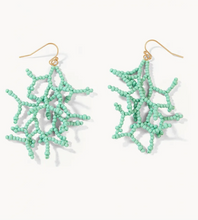Load image into Gallery viewer, Beaded Coral Earrings
