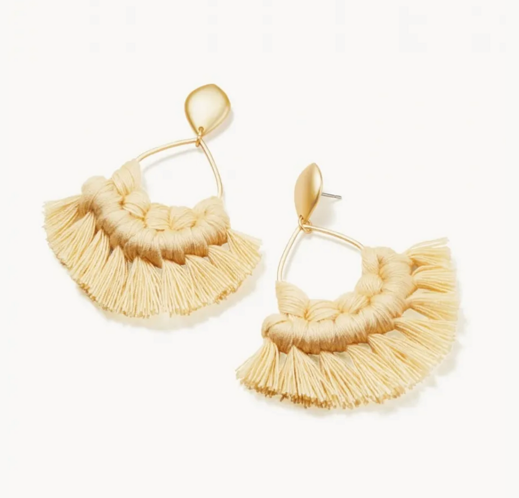 Golden Macrame Earrings