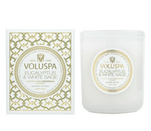 Load image into Gallery viewer, Eucalyptus and White Sage Classic Boxed Candle
