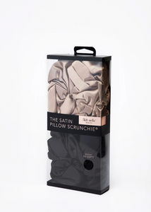 Satin Sleep Pillow Scrunchies Black/Gold