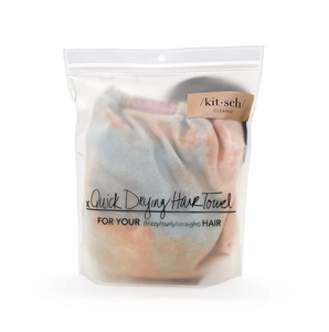 Kitsch Quick Drying Microfiber Hair Towel-Sunset Tie Dye
